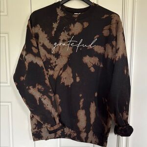 Reverse Tie Dye “Grateful” Sweatshirt, Sz M
